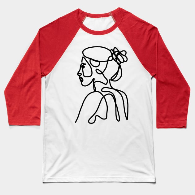 Woman silhouette Baseball T-Shirt by Nicostore
